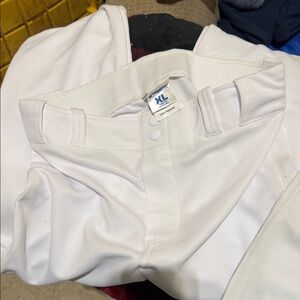 2 pair YXL White Baseball Pants